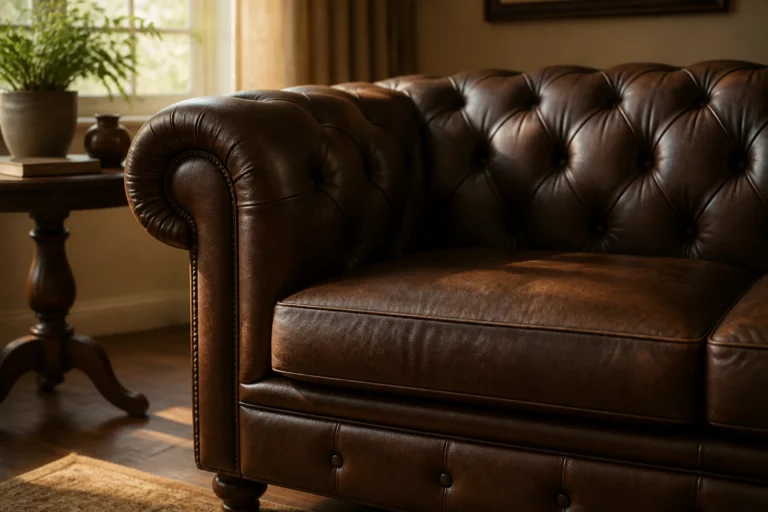 Canapé chesterfield en cuir : les signes d'une pièce qui dure